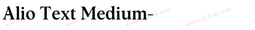 Alio Text Medium字体转换